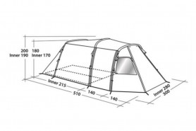 Палатка Huntsville 500, красно-белый, Easy Camp