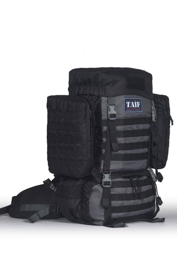 Рюкзак тактический Сармат 3, Оксфорд (рип-стоп), черный-серый, 65 л, ТАЙФ