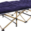 Раскладушка кемпинговая складная с матрасом 188*66*49 см, серый-синий